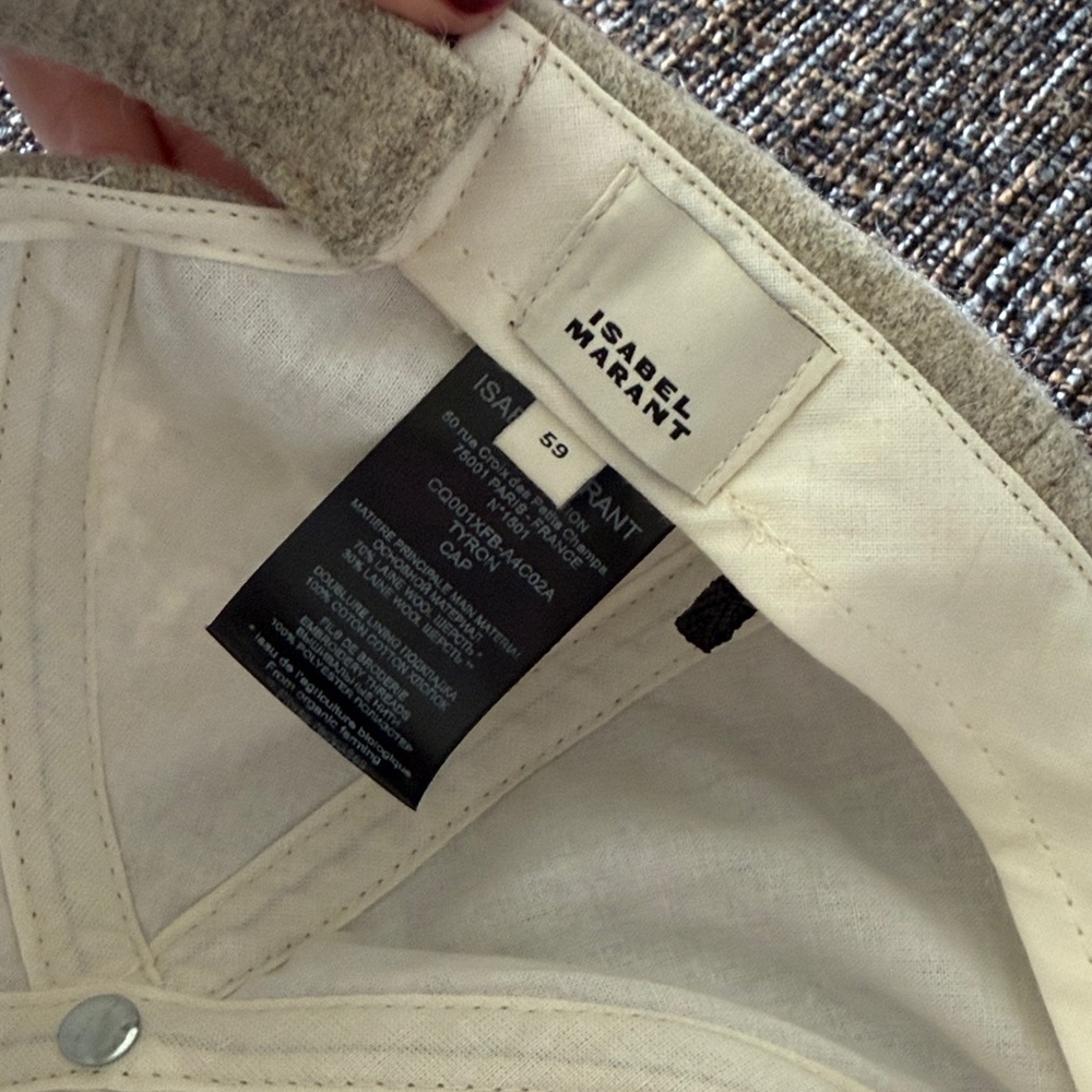 Isabel Marant Light Gray Wool Cap - Picture 2 of 7